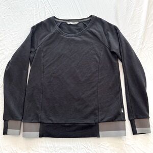 The North Face Sweatshirt w/Elastic Panels Waist Wrists Womens Black - Medium
